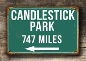 Candlestick Park Distance Sign - 36-x-24-inches