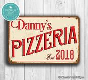 Custom Pizzeria Sign – Thoughtful Gift, Vintage Aluminum Composite, Full Color UV Print, Durable Aluminum Composite, Indoor Outdoor Use - 9-x-6 image