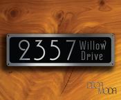 Address Sign – Classic Vintage Wall Sign, UV Protected Full Color Print, Aluminum Composite, Easy Install Punched Holes - 18-x-6-inches
