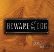 Beware of Dog Sign - 12-x-4-inches