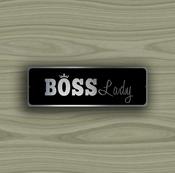 Boss Lady Sign – Unique Gift, Vintage Metal Sign, UV Protected Print, Durable Aluminum Composite, Indoor Outdoor Use, Pre-Drilled Holes - 12-x-4-inches image