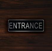 Entrance Door Sign – Vintage Style Business Sign, UV Protected Full Color Print, Aluminum Composite, Pre-Punched Holes for Mounting - 18-x-6-inches