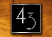 House Numbers Sign – Retro Business Wall Sign, UV Protected Full Color Print, Aluminum Composite, Pre-Punched Holes for Mounting - 10-x-10-inches