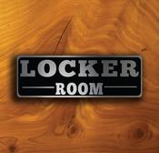 Locker Room Door Sign – Retro Business Wall Sign, Full Color UV Protected Print, Durable Aluminum Composite, Easy Install Punched Holes - 18-x-6-inches