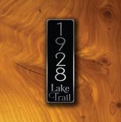 Modern Address Sign – Classic Vintage Wall Sign, UV Protected Fade Resistant Print, Weatherproof Aluminum Composite - 12-x-4-inches