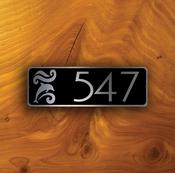Modern House Number Sign – Classic Vintage Wall Sign, UV Protected Fade Resistant Print, Weatherproof Aluminum Composite, Easy Install Punched Holes - 18-x-6-inches
