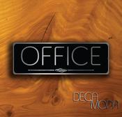 Office Door Sign – Vintage Commercial Wall Sign, Full Color UV Print, Aluminum Composite, Punched Holes Easy Mount - 12-x-4-inches
