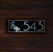 Personalized House Number Sign – Vintage Style Metal Sign, UV Protected Fade Resistant Print, Weatherproof Aluminum Composite - 18-x-6-inches image