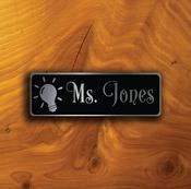 Teachers Door Nameplate Sign – Vintage Commercial Wall Sign, Full Color UV Print, Aluminum Composite, Holes Punched for Easy Installation - 18-x-6-inches
