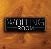 Waiting Room Sign – Rustic Vintage Business Sign, Full Color UV Protected Print, Durable Aluminum Composite, Holes Punched for Easy Installation - 18-x-6-inches image