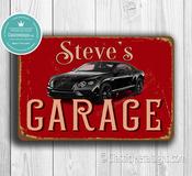 Personalized Bentley Garage Sign – Unique Luxury Gift, Vintage Metal Art, Weatherproof Aluminum Composite Plaque - 16-x-12