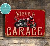 Personalized Honda Garage Sign – Motorcycle &amp; Car Wall Decor, Weather-Ready Aluminum, High-Humidity Ready Art - 14-x-10