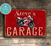 Personalized Suzuki Garage Sign – Japanese Performance Decor, Weather-Ready Aluminum Composite, High-Humidity Art - 9-x-6