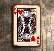 King Of Hearts Wall Sign – Full Color UV Protected Print, Playing Card Decor, Easy Mount Pre-Drilled Holes - 9-x-6 image