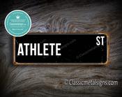 Athlete Street Sign Gift – Thoughtful Gift, Vintage Wall Decor, Full Color UV Print, Weather Ready Aluminum Composite, High Humidity Ready - 12-x-4-inches-2