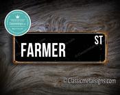 Farmer Street Sign Gift – Thoughtful Gift, Vintage Metal Sign, Full Color UV Print, Durable Aluminum Composite, Indoor Outdoor Use, Pre-Drilled Holes - 20-x-6-inches