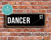 Dancer Street Sign Gift – Thoughtful Gift, Vintage Wall Decor, Full Color UV Print, Weather Ready Aluminum Composite, High Humidity Ready - 12-x-4-inches-30cm-x-10cm