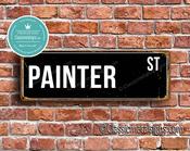 Painter Street Sign - Personalized Metal Road Signs, Gifts for Co-worker, Colleague Gift, Durable Heavy Duty plaque - 36-x-12-inches