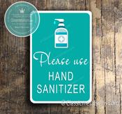Please Use Hand Sanitizer Sign – Classic Vintage Wall Sign, UV Protected Full Color Print, Weatherproof Aluminum Composite - 9-x-6