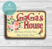 GaGa's House Sign - 14-x-10inches