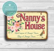 Nanny's House Sign - 9-x-6-inches