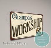 Grampa's Workshop Sign - 20-x-14-inches image