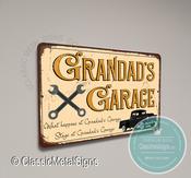 Grandad's Garage Sign - 16-x-12inches