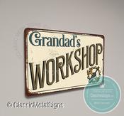 Grandad's Workshop Sign - 16-x-12inches