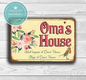Oma's House Sign - 20-x-14-inches image