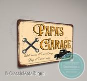Papa's Garage Sign - 9-x-6-inches