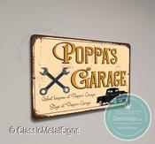 Poppa's Garage Sign - 36-x-24-inches image