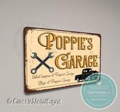 Poppie's Garage Sign - 16-x-12inches image