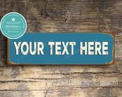 Customizable Sign – Custom Business Name Sign, UV Protected Fade Resistant Print, Durable Aluminum Composite Metal Finish, Indoor Outdoor Rated - 24-x-8-inches