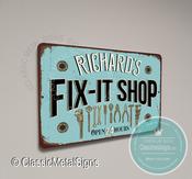 PERSONALIZED Fix-it Shop Sign - 36-x-24-inches