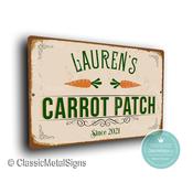 Personalized Carrot Patch Sign - 16-x-12