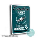 Philadelphia Eagles Parking Only Sign - NFL Team Fan Gift, Midnight Green Wall Art, Durable Aluminum Signage, Iconic Philly Sports Decor - 20-x-14-inches