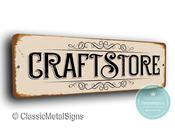 Craft Store Sign –  Gift for Cradfter, Full Color UV Protected Print, Weather Ready Aluminum Composite, Pre-Drilled Holes for Easy Mounting - 20-x-6-inches