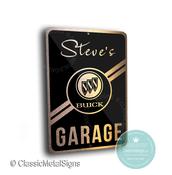 Custom Buick Garage Sign – Personalized American Classic Decor, Weatherproof Brushed Metal Art for Buick Owners -  / 16-x-12