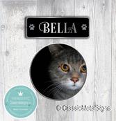 Custom Cat Name Sign -  / 18-x-6-inches