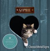 Personalized Cat Name Sign -  / 12-x-4-inches