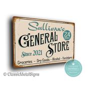 Personalized General Store Sign - 14-x-10