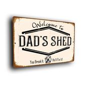 Dad's Shed Sign - 9-x-6-inches
