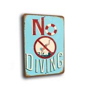 No Diving Pool Sign – Swimming Pool Signs,  Waterproof and Fade Resistant, Rust and Maintenance Free, Suitable for High Humidity Environments - 20-x-14-inches image