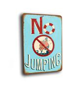 No Jumping Pool Sign – UV Protected Color Print, Durable Aluminum Composite, Indoor Outdoor Use, Easy Mount Pre-Drilled Holes - 36-x-24-inches