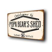 Popa Bear's Shed Sign - 36-x-24-inches