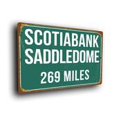 Scotiabank Saddledome Highway Sign - 14-x-10inches