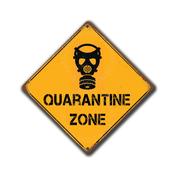 Quarantine Zone Sign - Danger Signs – Vintage Decorative Wall Plaque, UV Protected Color Print, Durable Aluminum Composite, Indoor Outdoor Ready - 12-x-12 image