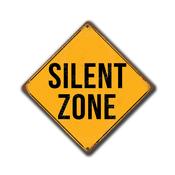 Silent Zone Signs – Quiet Sign, Metal Wall Sign, UV Protected Color Print, Durable Aluminum Composite, Indoor Outdoor Ready - 16-x-16-inches