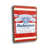 Budweiser Beer Sign – Vintage Style, Full Color UV Protected Print, Weatherproof Waterproof Aluminum Composite, Pre-Drilled Mounting Holes - 20-x-14-inches