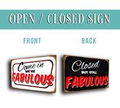 Come in We're Fabulous Sign – Retro Business Wall Sign, UV Protected Fade Resistant Print, Aluminum Composite, Easy Install Punched Holes - 9-x-6